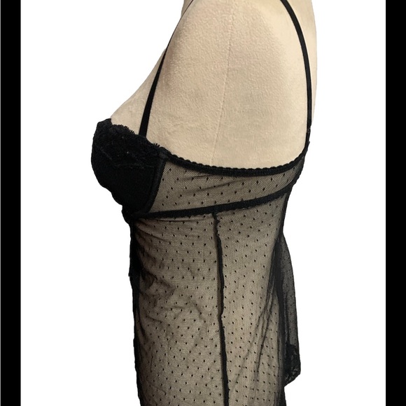 Rare Find Vtg Victoria Secret Bustier You Sexy Little Thing 36C Black Sheer Lace - Picture 2 of 7